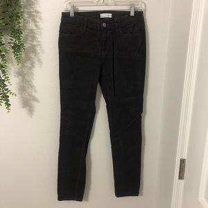 LOFT Curvy Skinny Corduroy Pants Dark Gray
